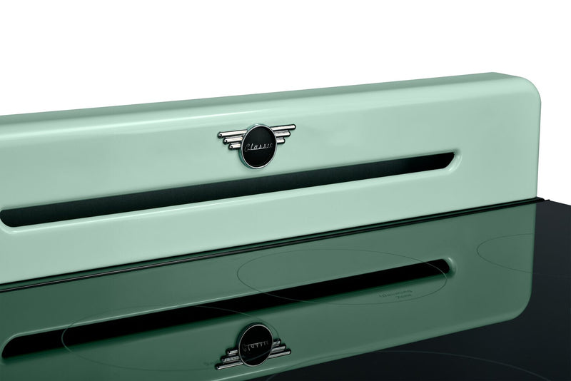 Cuisinière à induction Classic Rétro par Unique de 30 po et de 3,9 pi3 - vert menthe estival - UNQ-30CR IC LG