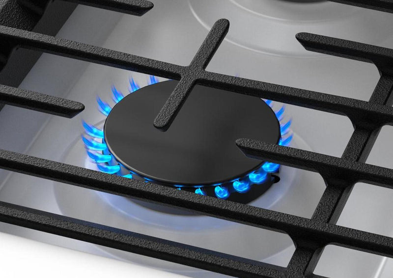 Cuisinière intelligente à gaz Whirlpool de 5 pi³ avec friture à air et autonettoyage - blanche - WFGS7530RW