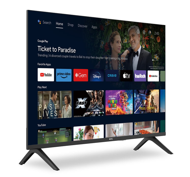 Téléviseur intelligent DEL de NTC Full HD de 32 po et à 60 Hz avec Android TV (32HA7400) 