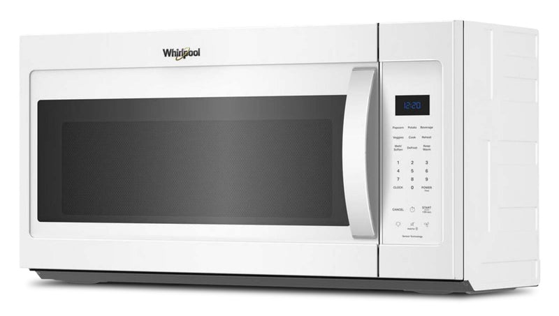Four à micro-ondes à hotte intégrée Whirlpool de 1,9 pi³ avec cuisson par capteur - blanc - YWMMS3230SW