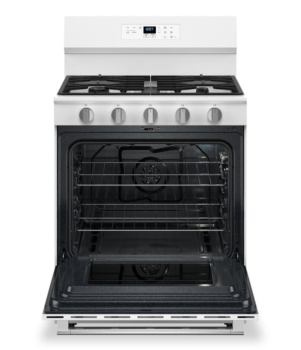 Cuisinière à gaz Maytag de 5 pi3 à convection avec friture à air sans préchauffage - blanche - MFGS6030RW