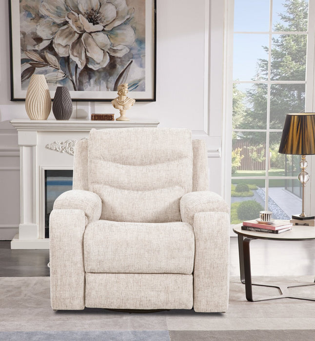 Fauteuil coulissant inclinable Hudson de 40 po en tissu de chenille avec 2 porte-gobelets - taupe