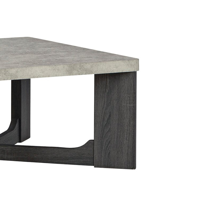 Ensemble de 3 tables modernes Sherman de 35,5 po, table à café et 2 tables de bout - gris