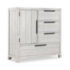 Commode verticale de chambre à coucher Haven de 48 po (L) x 48 po (H) à 4 tiroirs avec armoire de rangement - blanche