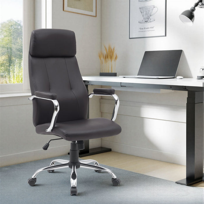 Chaise de bureau Steadman de 24.4 po - brun foncé