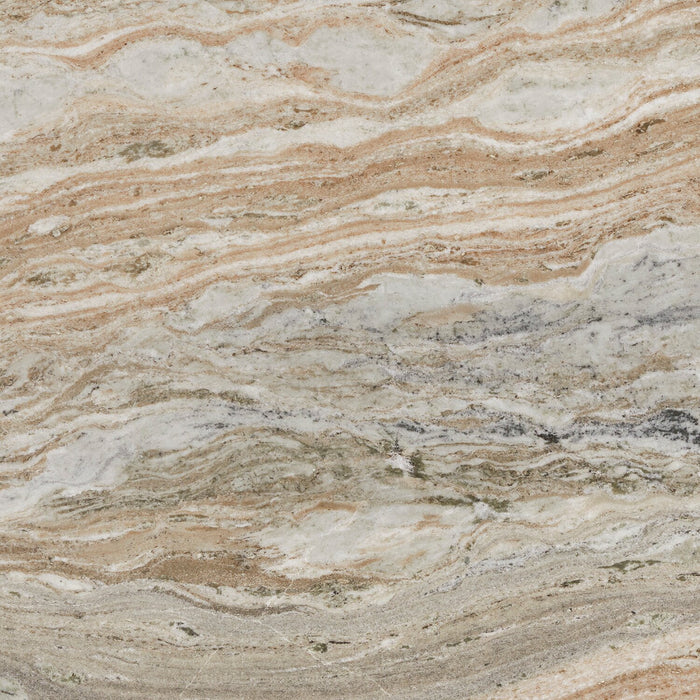 Table à café moderne Haydon de 36 po avec marbre naturel - brun chaleureux