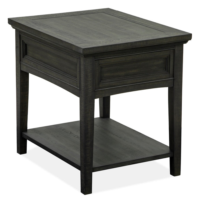Table de bout traditionnelle Hanson de 20 po en pin - graphite