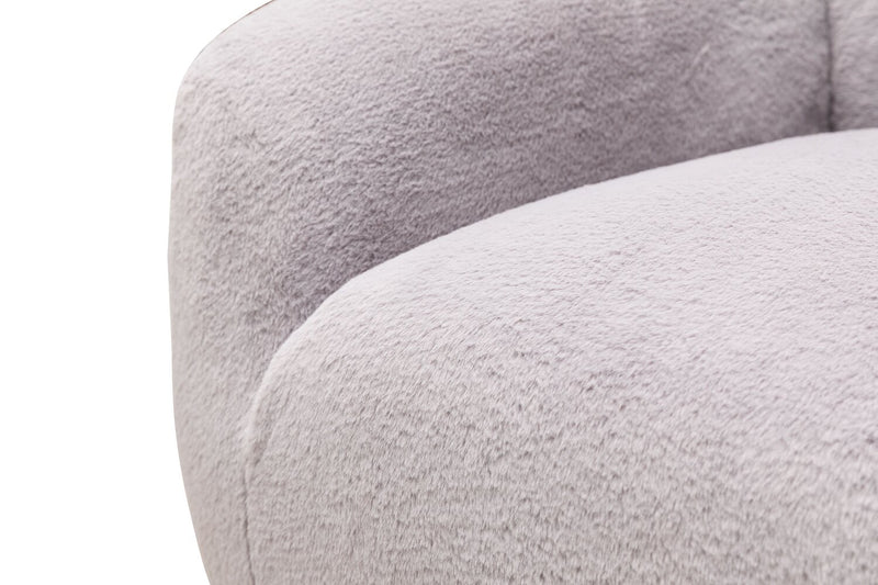 Fauteuil d’appoint Hugz de 45 po en tissu - gris