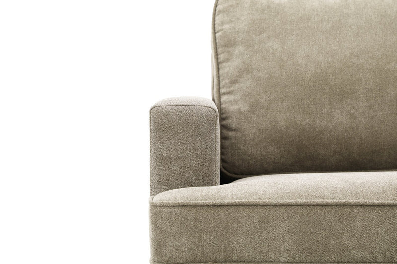 Sofa sectionnel en forme de V Kira 3 pièces en tissu - gris