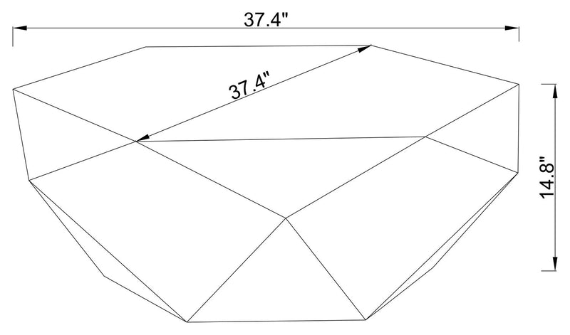 Table à café moderne Dawson de 37 po - noire