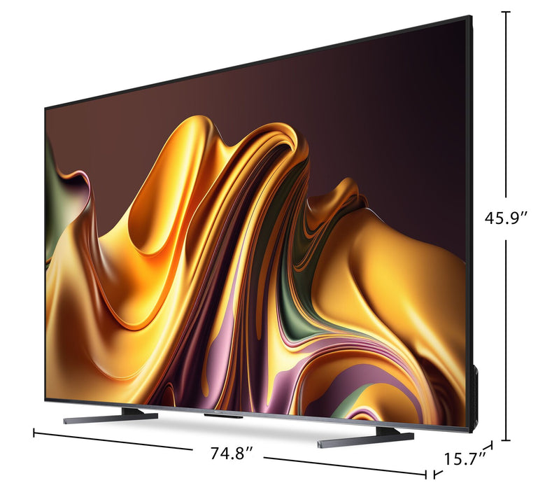 Téléviseur intelligent QLED à mini DEL de Hisense UHD 4K de 85 po à 144 Hz avec HDR10+, Dolby VisionMC et Google TVMC (85U88N)