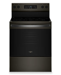  Cuisinière électrique Whirlpool de 5,3 pi3 avec cuisson à air – noir sur acier inoxydable - YWFES5730SV