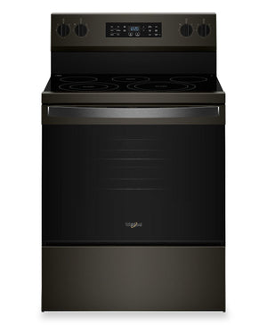 Cuisinière électrique Whirlpool de 5,3 pi3 avec cuisson à air – noir sur acier inoxydable - YWFES5730SV