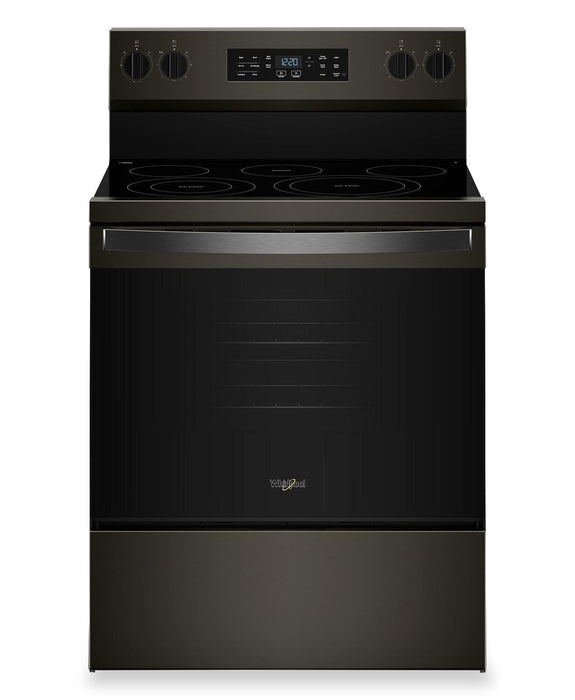 Cuisinière électrique Whirlpool de 5,3 pi3 avec cuisson à air – noir sur acier inoxydable - YWFES5730SV