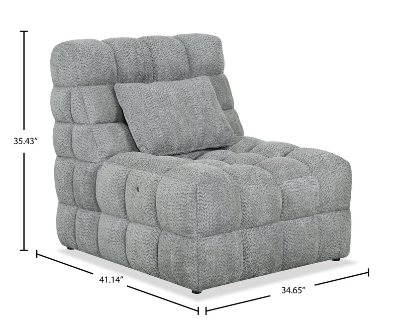 Fauteuil d’appoint Wave de 34,65 po avec massage - gris