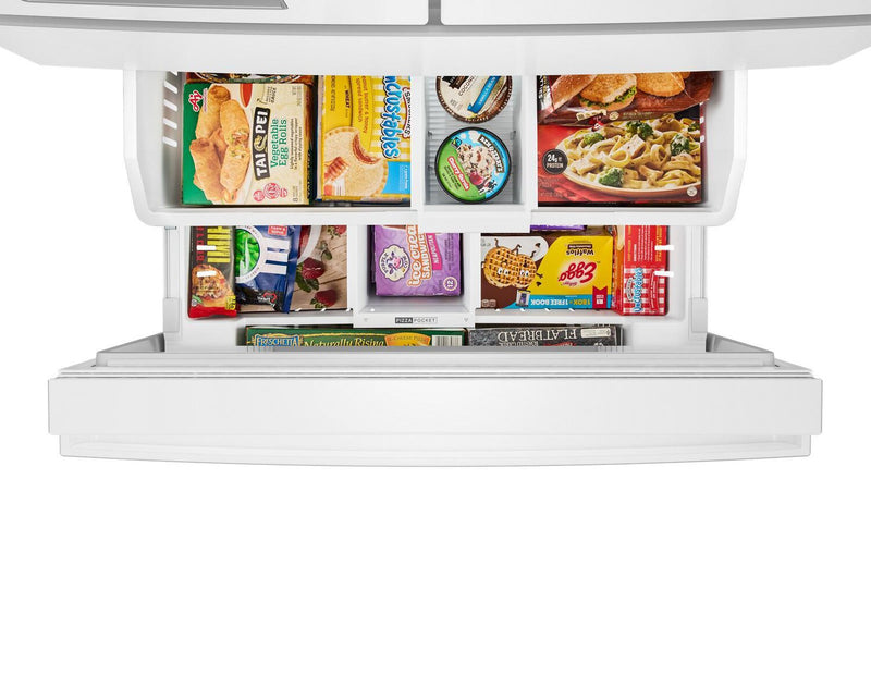 Réfrigérateur Whirlpool de 36 po et de 29 pi3 à portes françaises - blanc - WRMF3536SW