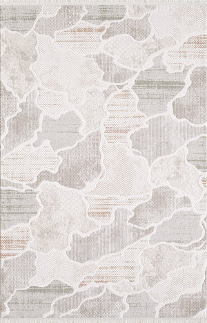 Carpette Cove multicolore à motif de vagues - 6 pi 7 po x 9 pi 6 po