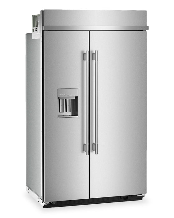 Réfrigérateur encastré KitchenAid de 29,4 pi3 et de 48 po à compartiments juxtaposés - acier inoxydable - KBSD748SPS