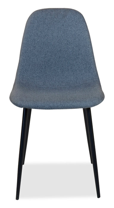 Chaise de salle à manger Jax en tissu de polyester et en métal - anthracite