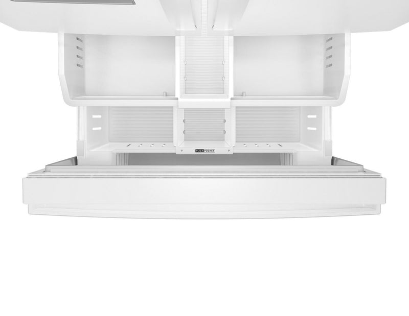 Réfrigérateur Whirlpool de 36 po et de 30 pi3 à portes françaises avec eau et glaçons - blanc - WRFF3536SW