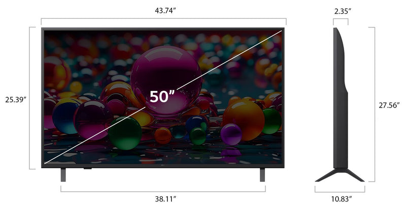 Téléviseur intelligent LG UA7000 UHD 4K de 50 po avec webOS (50UA7000PUB.ACC) - modèle 2025