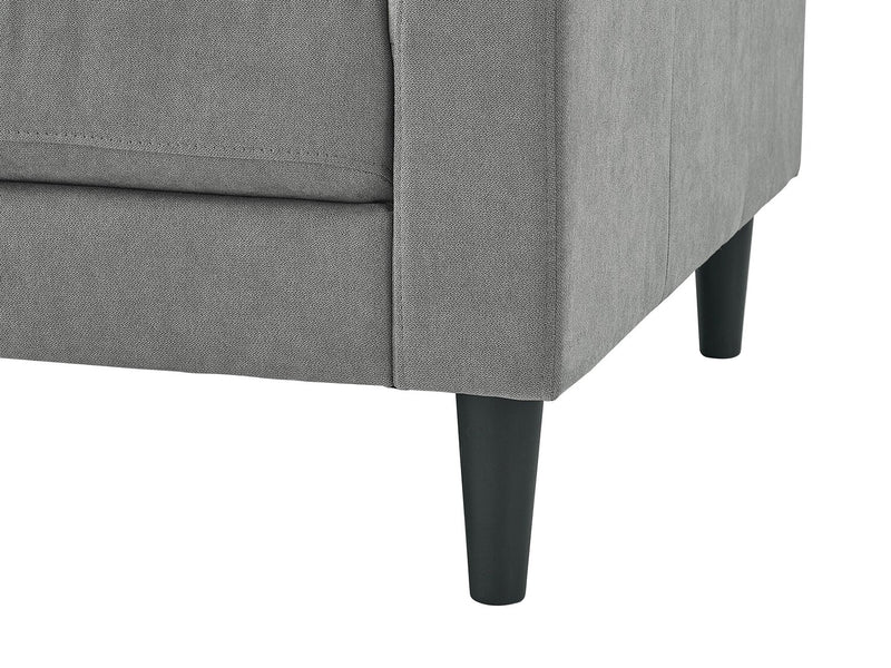 Sofa Metro de 78 po en tissu avec coussins de siège capitonnés et coussins de dossier réversibles - gris