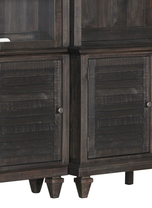 Meuble audio-vidéo rustique Baron 4 pièces de 114 po en pin avec rangement et système de gestion des câbles pour téléviseurs jusqu’à 70 po - anthracite vieilli