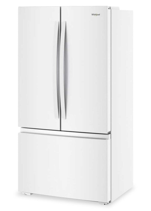 Réfrigérateur Whirlpool de 24 pi3 et de 36 po de profondeur comptoir véritable à portes françaises - blanc - WRFC3036RW