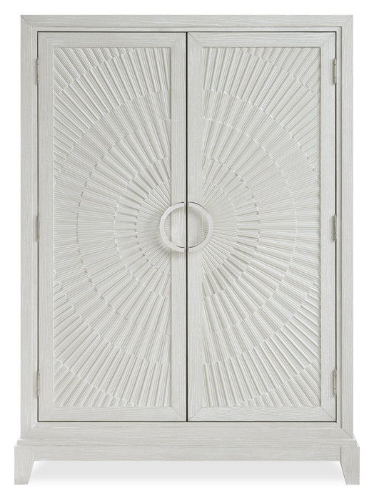 Commode verticale Vida de 45 po (L) x 64 po (H) avec armoire à 2 portes et tablettes réglables pour la chambre à coucher - sable