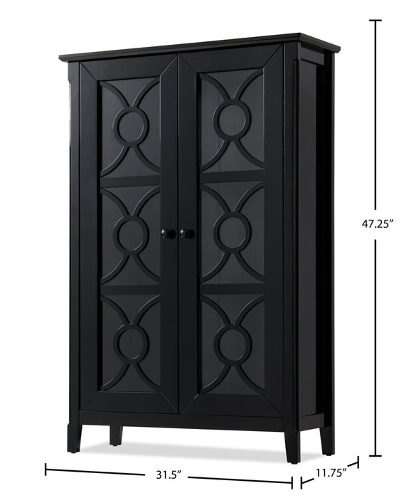 Armoire décorative Stella de 31,5 po - noire