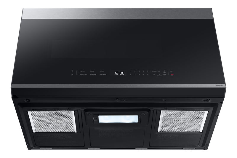 Four à micro-ondes à hotte intégrée Samsung de 2,1 pi³ avec 400 pi³/min et commandes tactiles en verre - acier inoxydable - ME21DG6500SRAC