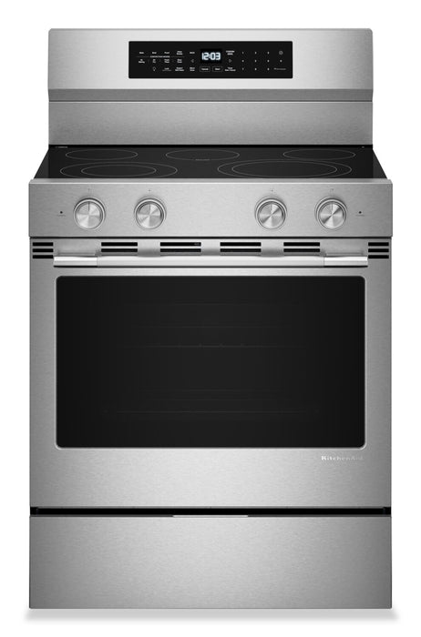Cuisinière électrique KitchenAid de 5,3 pi³ et de 30 po - acier inoxydable résistant aux traces de doigts - YKFES530SPS