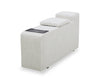 Console de rangement modulaire Sky de 13 po en tissu avec port USB - blé Nathan