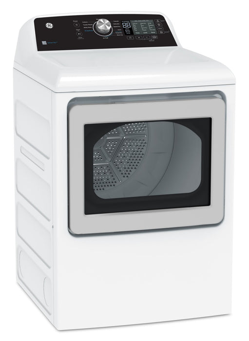 Sécheuse à gaz GE de 7,4 pi³ avec cycle SaniFresh - blanche - GTD68GBMRWS