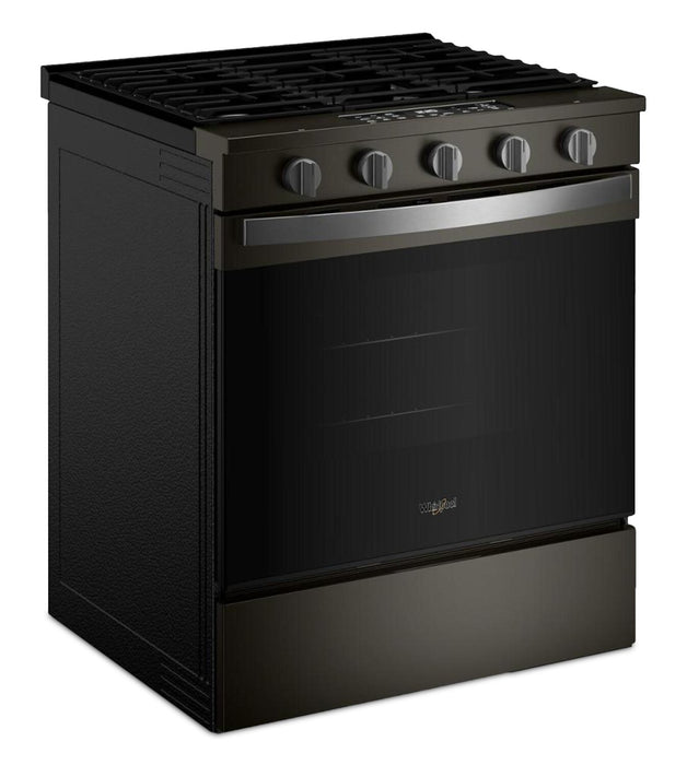 Cuisinière à gaz Whirlpool de 5 pi³ et de 30 po avec cuisson à air - noir sur acier inoxydable - WSGS5030SV