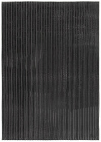 Carpette Dream Step à canaux en fausse fourrure gris foncé avec mousse à mémoire de forme - 5 pi x 7 pi
