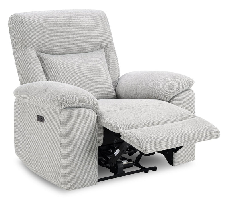 Fauteuil à inclinaison électrique Spencer de 41,3 po en tissu de chenille - gris