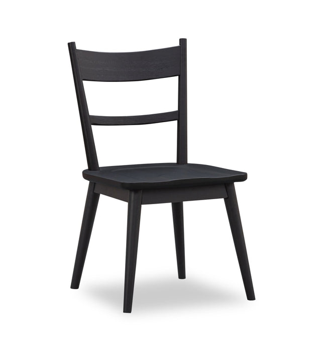 Ensemble de salle à manger Sol de Kort & Co. 5 pièces avec table de 78 po (L), base piédestal et 4 chaises - noir et brun