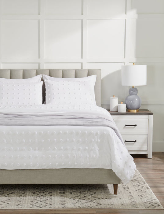 Couverture Veranda & Grove en coton à 4 couches pour grand lit - grise