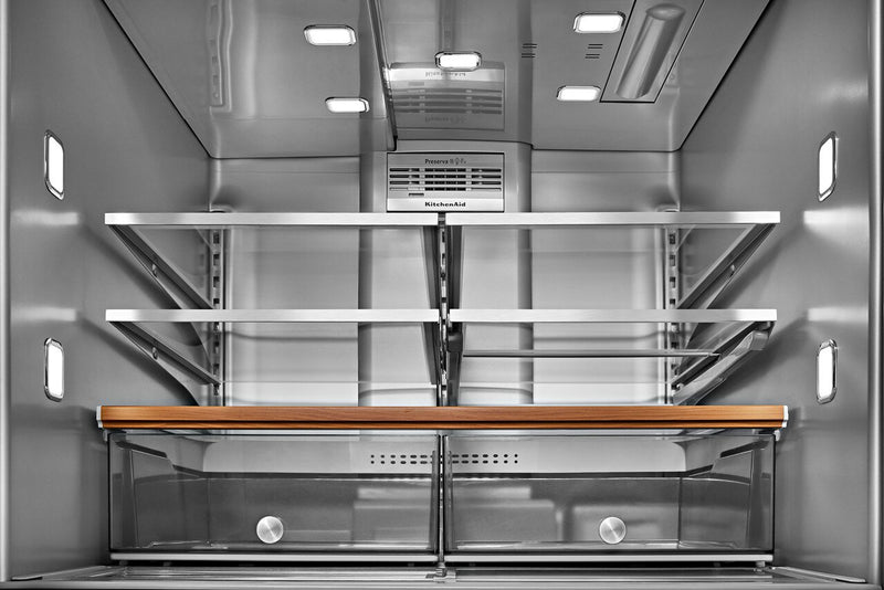 Réfrigérateur KitchenAid de 26,2 pi³ et de 36 po à portes françaises - acier inoxydable avec fini PrintShieldMC - KRMF536RPS