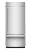 Réfrigérateur encastré KitchenAid de 20,8 pi³ et de 36 po à congélateur inférieur - acier inoxydable PrintShieldMC - KBBR336SPS