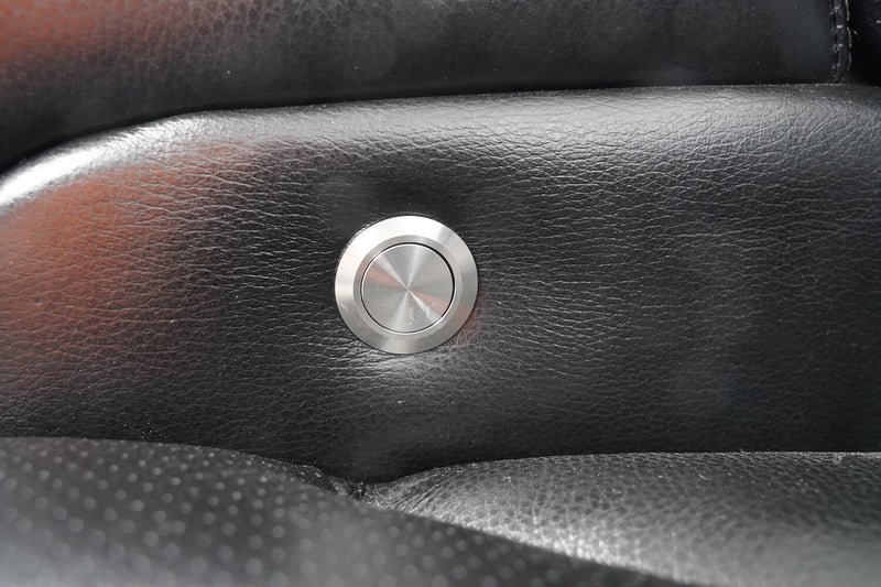 Sofa de massage à inclinaison électrique Elite de 86 po en cuir véritable avec son immersif et appuie-têtes électriques - noir