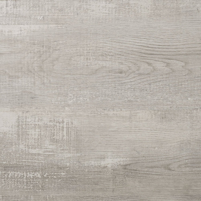 Lit à panneaux Lark blanc rustique avec tête de lit, cadre et motif de chevrons - format très grand lit