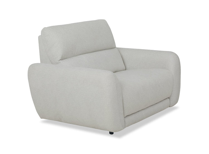Fauteuil à inclinaison électrique Kailyn de Cindy Crawford Home de 54 po en tissu avec appuie-tête électrique - beige 