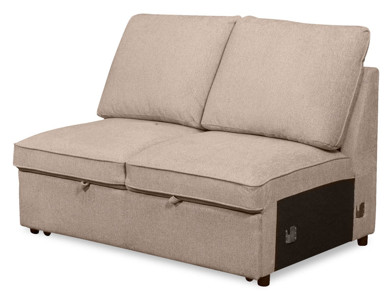 Sofa-lit sectionnel enveloppant de droite Haven de Scott Living 3 pièces en tissu de chenille - taupe 