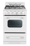 Cuisinière hors réseau Classic Rétro d’Unique de 24 po et de 18,5 pi3 - blanche - UGP-24CR OF1 W