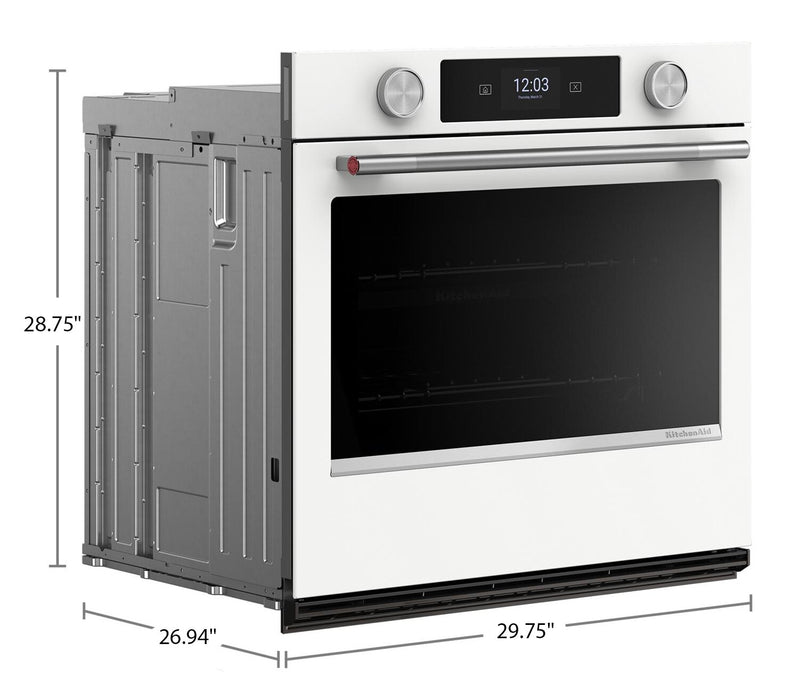  Four mural simple électrique intelligent KitchenAid de 30 po - blanc - KOES730SWH