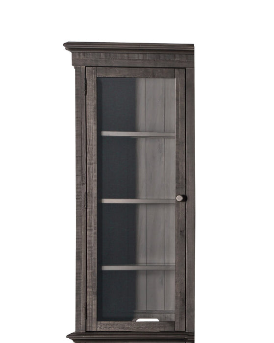 Section latérale rustique Baron de 22 po avec rangement et système de gestion des câbles - anthracite vieilli