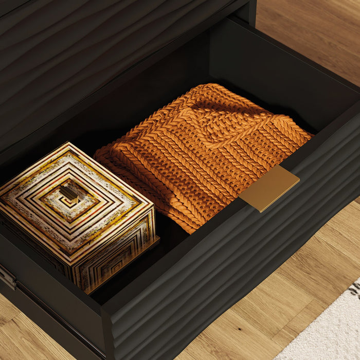 Moderne Reese de 24 po à 2 tiroirs - noir