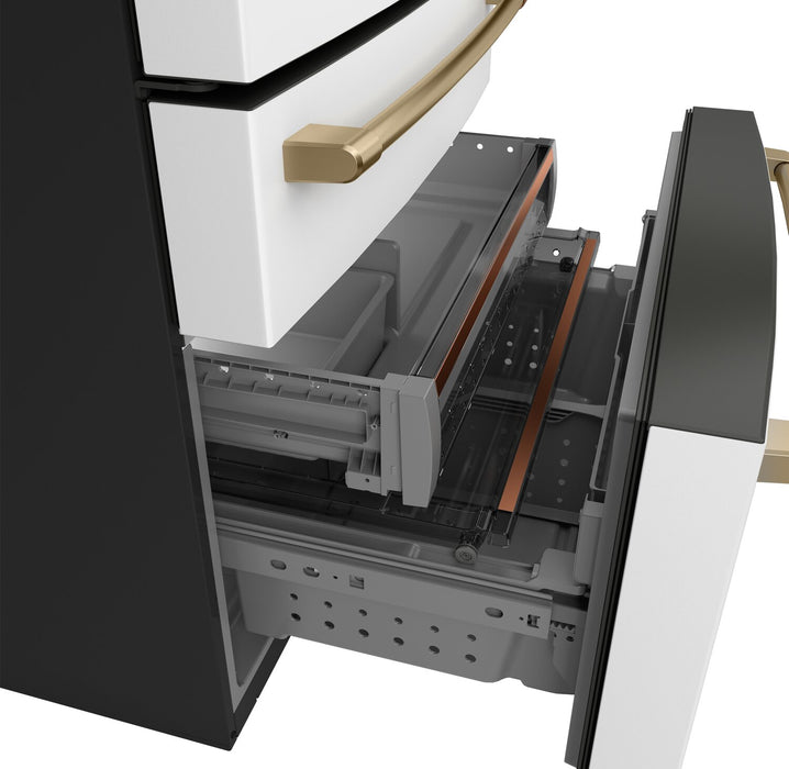 Réfrigérateur intelligent 4 portes Café de 23,2 pi3 et de 36 po de profondeur comptoir à portes françaises - blanc mat - CJE23DP4WW2 